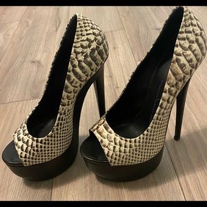 Guiseppe Zanotti 6 inch python heels